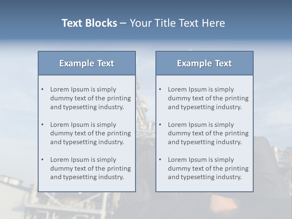 A Man Wearing A Hard Hat Standing In Front Of A Power Plant PowerPoint Template