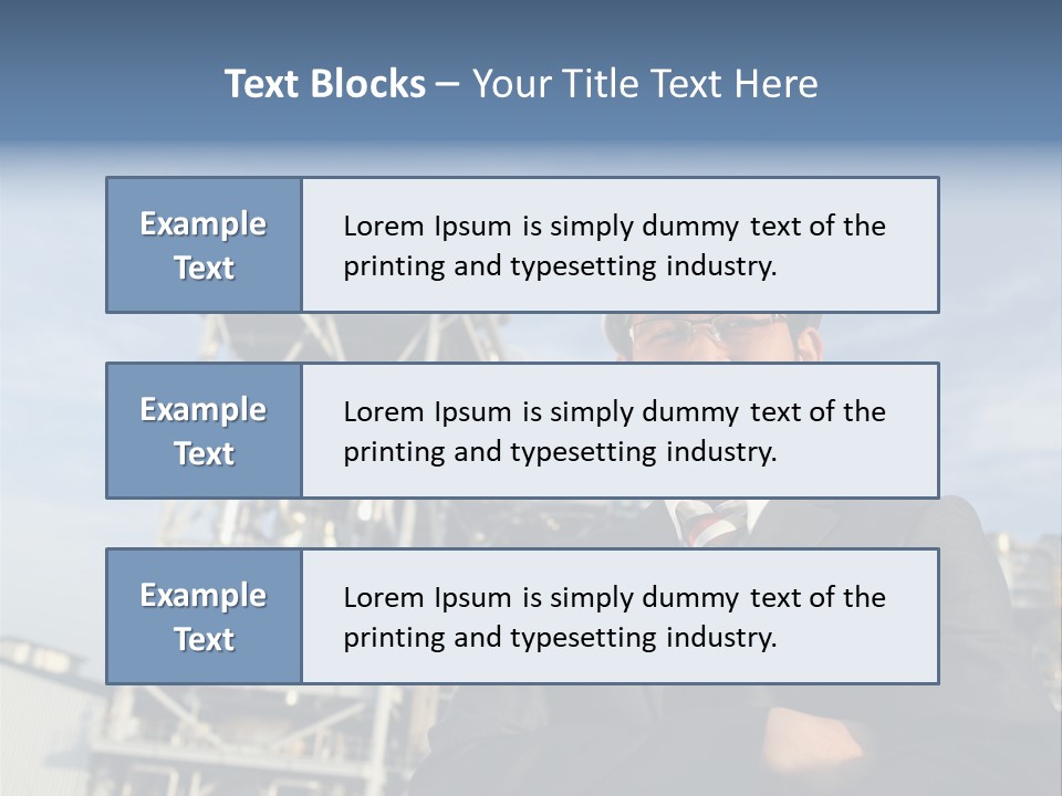 A Man Wearing A Hard Hat Standing In Front Of A Power Plant PowerPoint Template