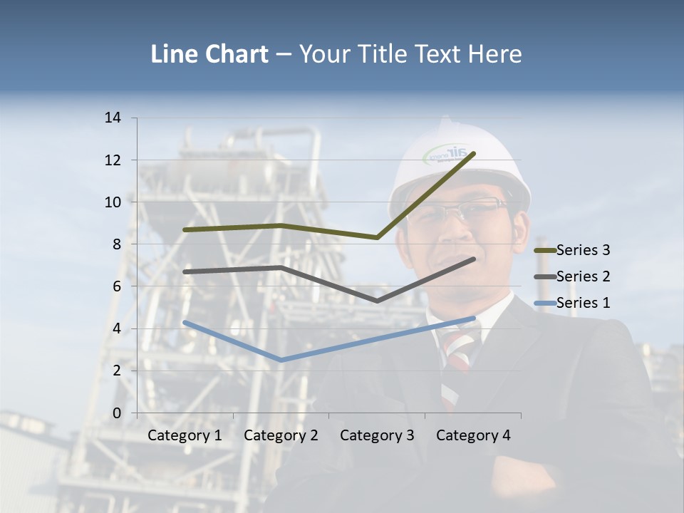A Man Wearing A Hard Hat Standing In Front Of A Power Plant PowerPoint Template