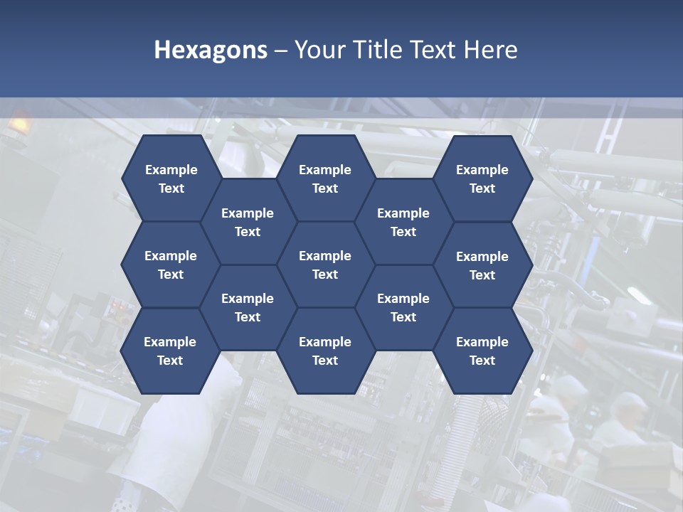 A Factory Filled With Lots Of Machines And Workers PowerPoint Template