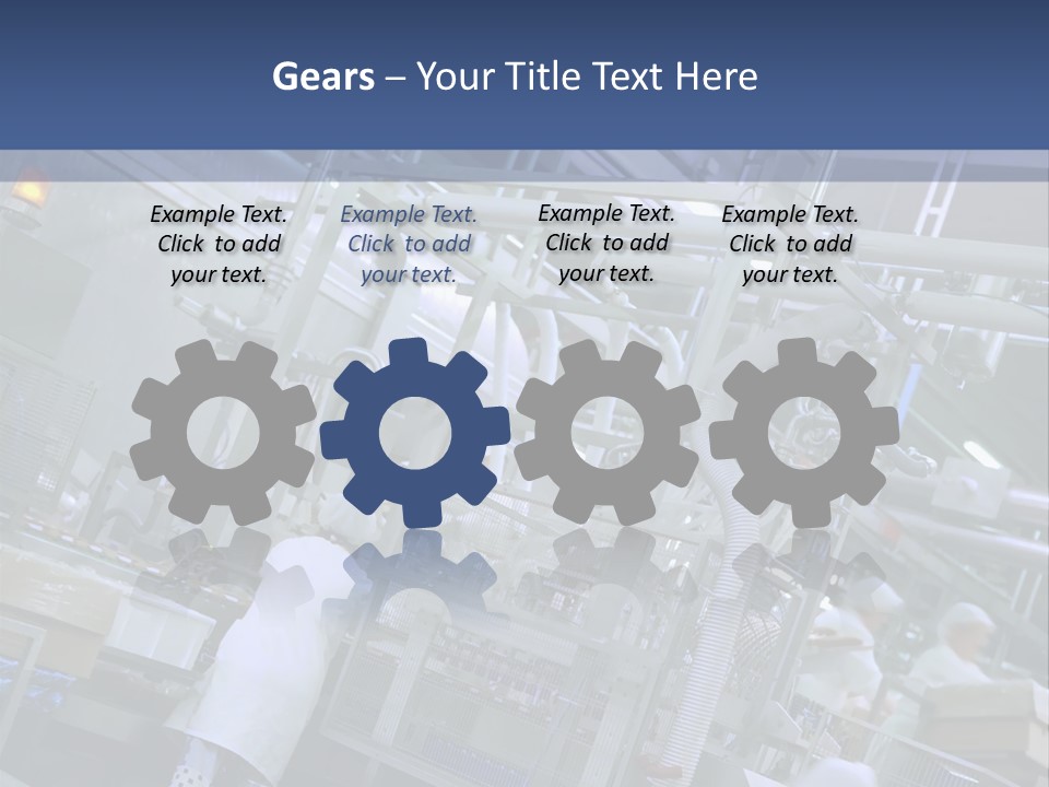 A Factory Filled With Lots Of Machines And Workers PowerPoint Template