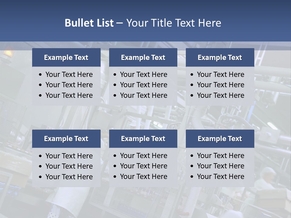 A Factory Filled With Lots Of Machines And Workers PowerPoint Template