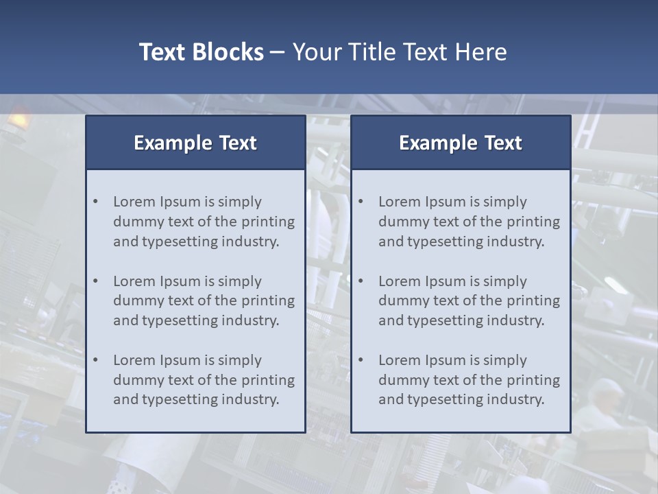 A Factory Filled With Lots Of Machines And Workers PowerPoint Template