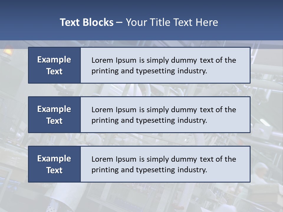 A Factory Filled With Lots Of Machines And Workers PowerPoint Template