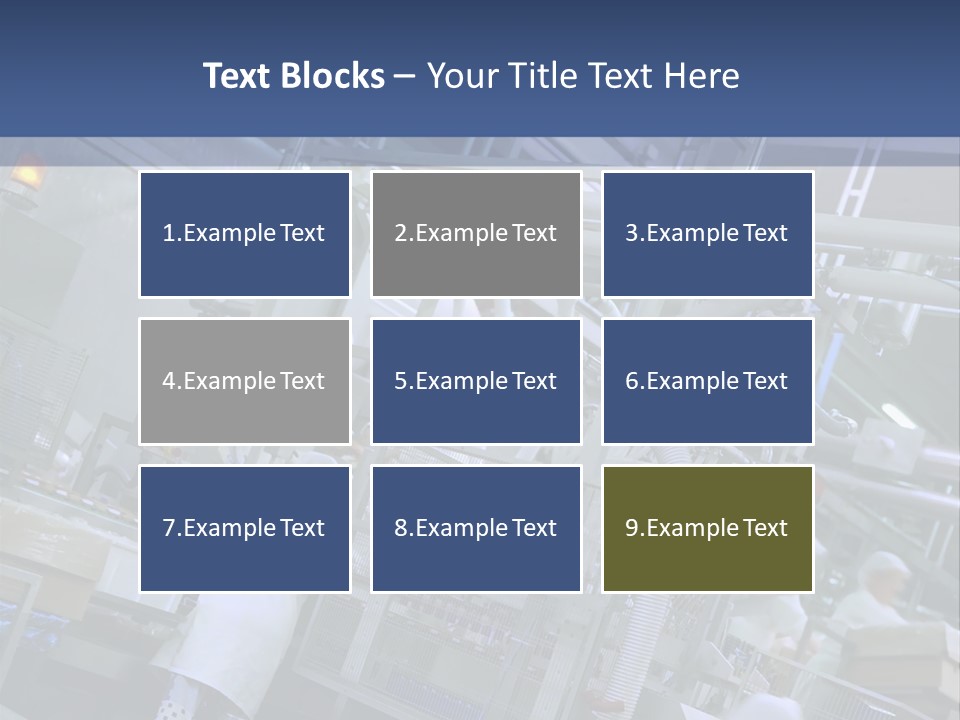 A Factory Filled With Lots Of Machines And Workers PowerPoint Template