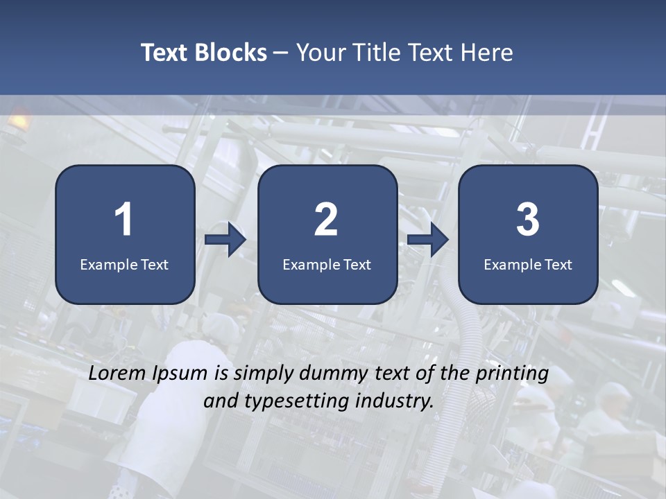 A Factory Filled With Lots Of Machines And Workers PowerPoint Template