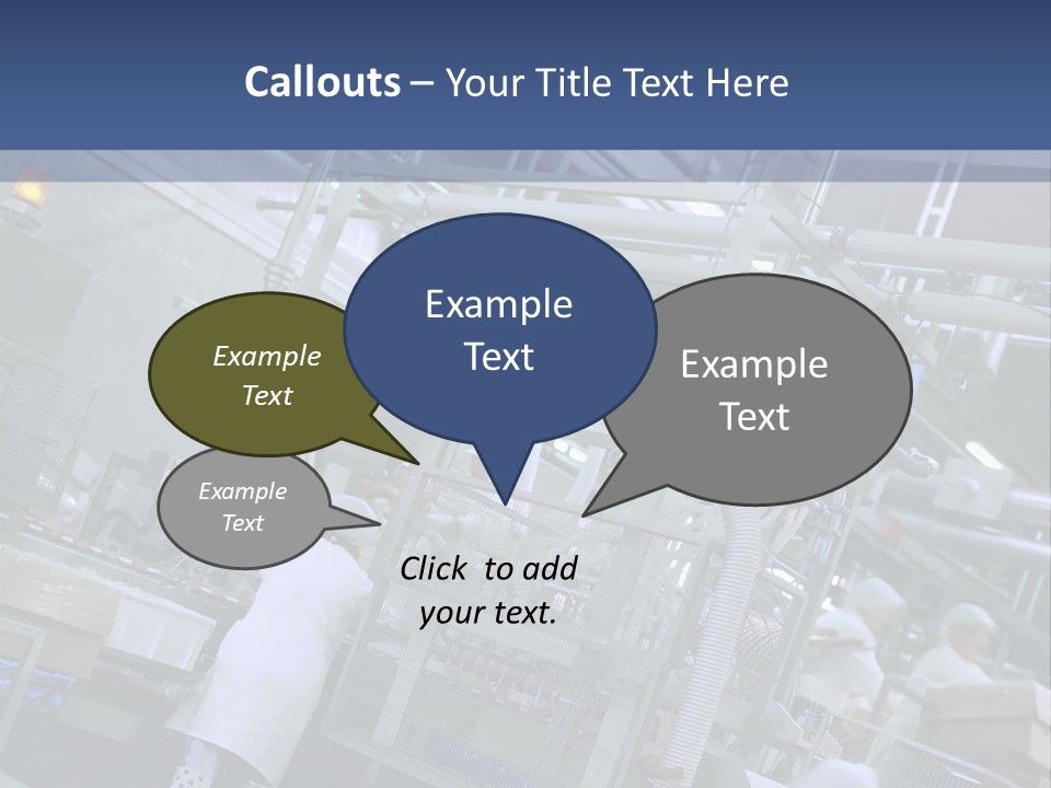 A Factory Filled With Lots Of Machines And Workers PowerPoint Template