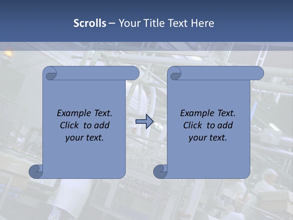 A Factory Filled With Lots Of Machines And Workers PowerPoint Template