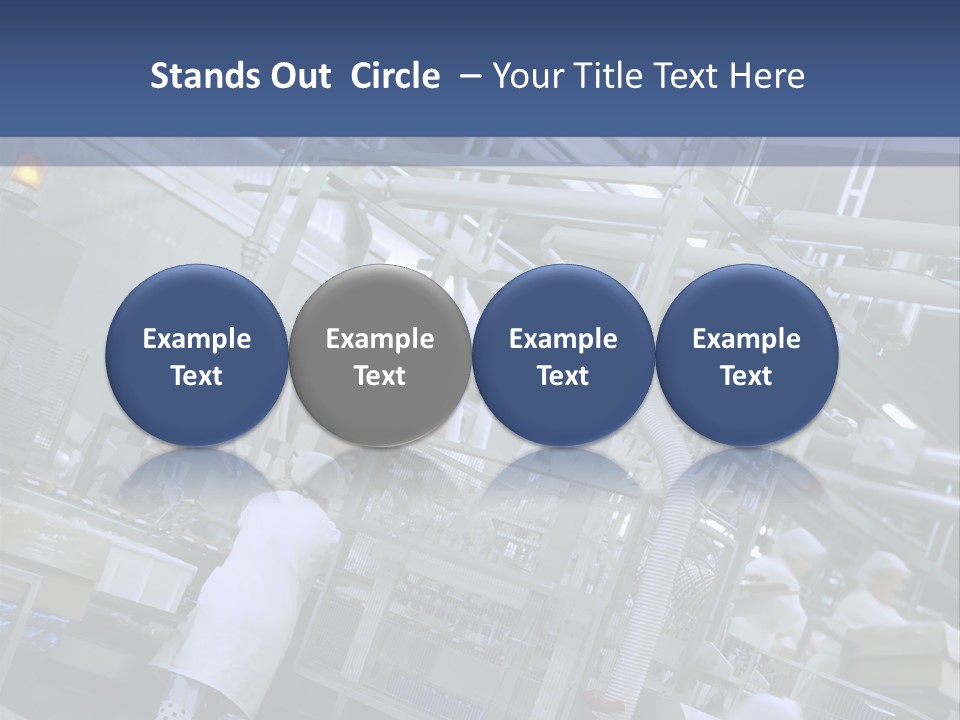 A Factory Filled With Lots Of Machines And Workers PowerPoint Template