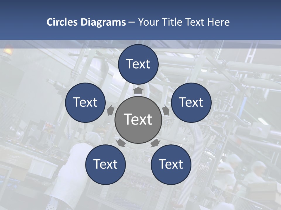 A Factory Filled With Lots Of Machines And Workers PowerPoint Template
