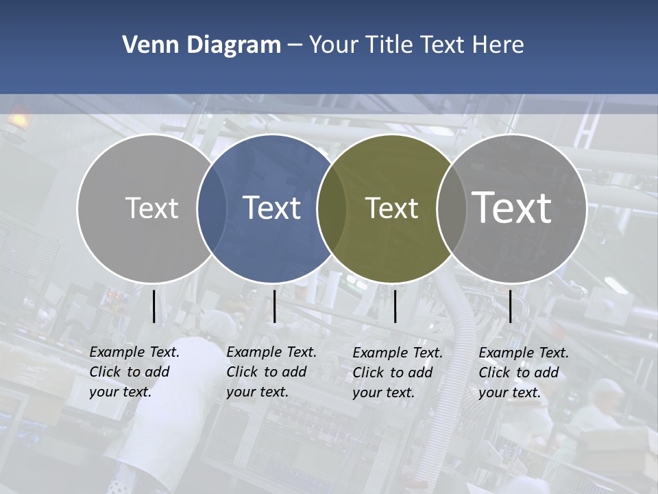 A Factory Filled With Lots Of Machines And Workers PowerPoint Template