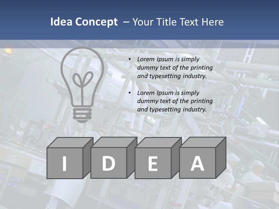 A Factory Filled With Lots Of Machines And Workers PowerPoint Template