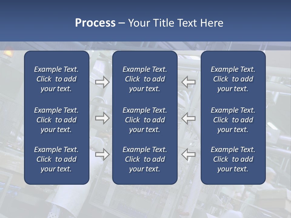 A Factory Filled With Lots Of Machines And Workers PowerPoint Template