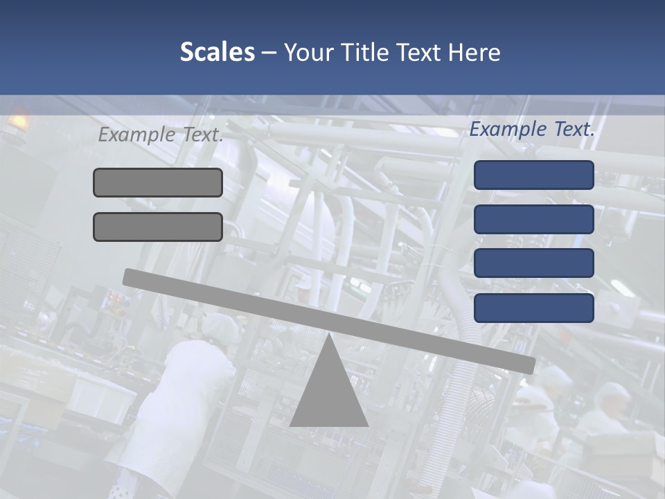A Factory Filled With Lots Of Machines And Workers PowerPoint Template