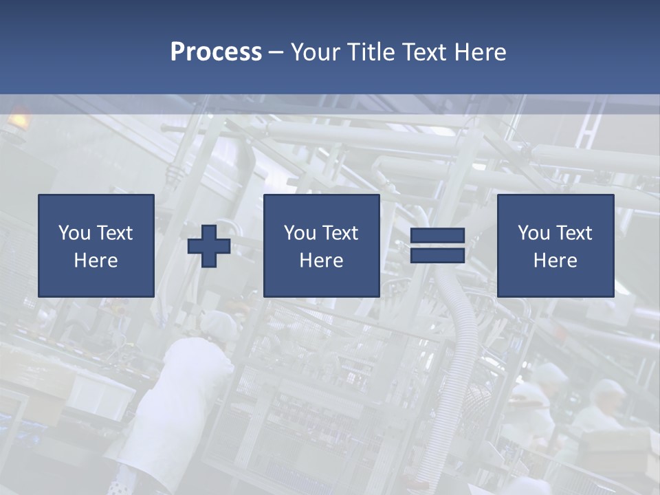 A Factory Filled With Lots Of Machines And Workers PowerPoint Template