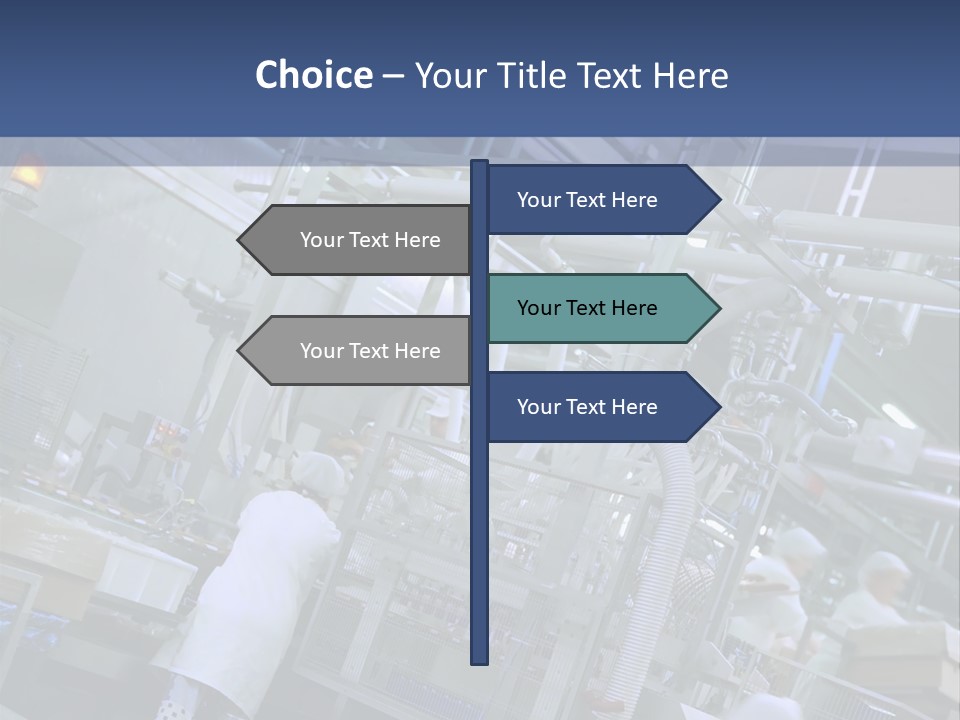 A Factory Filled With Lots Of Machines And Workers PowerPoint Template