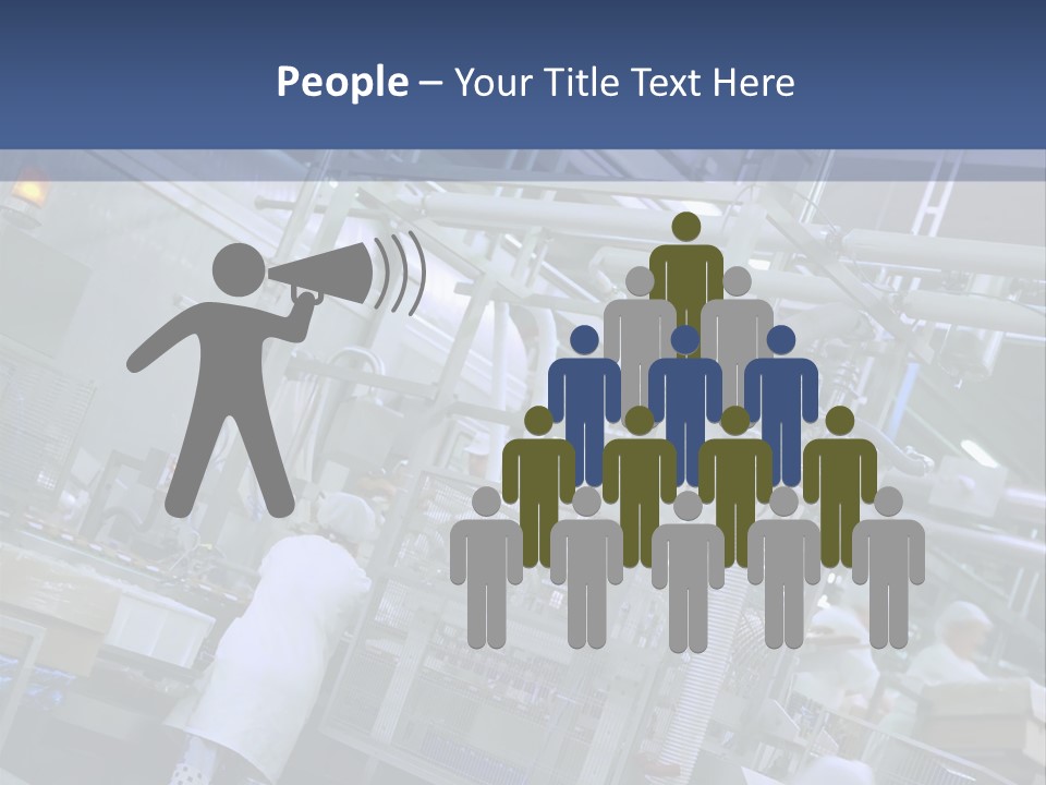 A Factory Filled With Lots Of Machines And Workers PowerPoint Template