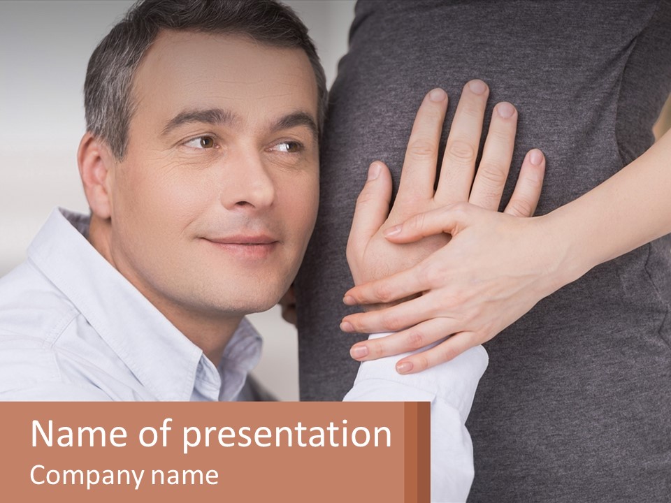A Man And A Woman Hugging Each Other PowerPoint Template