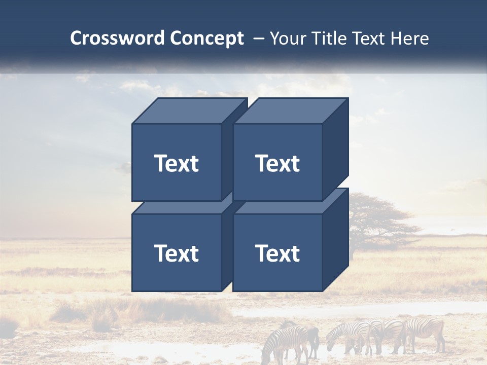 A Group Of Elephants In A Field With A Tree In The Background PowerPoint Template