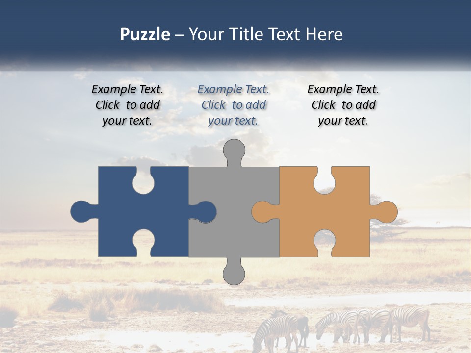 A Group Of Elephants In A Field With A Tree In The Background PowerPoint Template