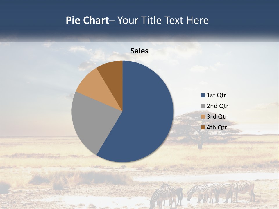 A Group Of Elephants In A Field With A Tree In The Background PowerPoint Template