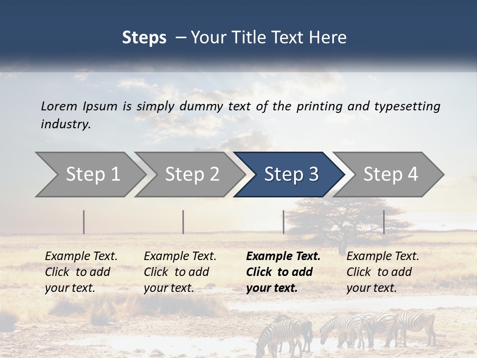 A Group Of Elephants In A Field With A Tree In The Background PowerPoint Template