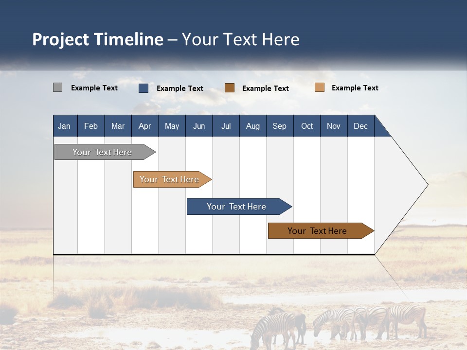 A Group Of Elephants In A Field With A Tree In The Background PowerPoint Template