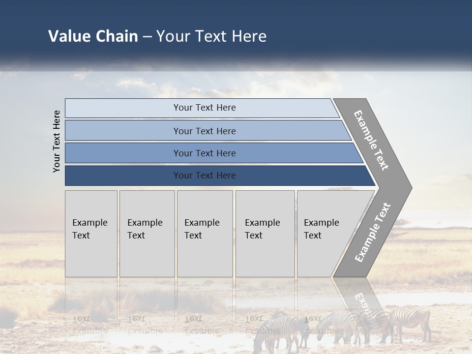 A Group Of Elephants In A Field With A Tree In The Background PowerPoint Template