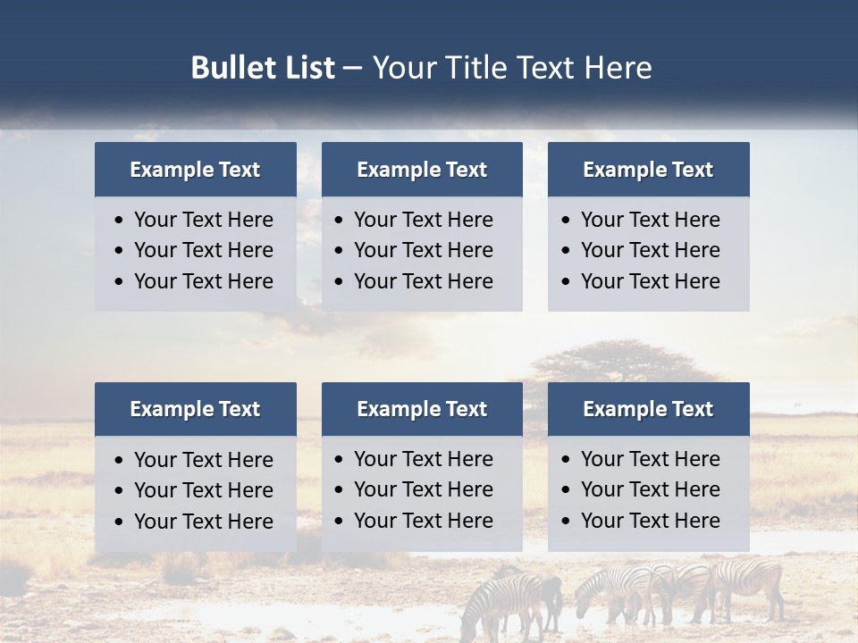 A Group Of Elephants In A Field With A Tree In The Background PowerPoint Template