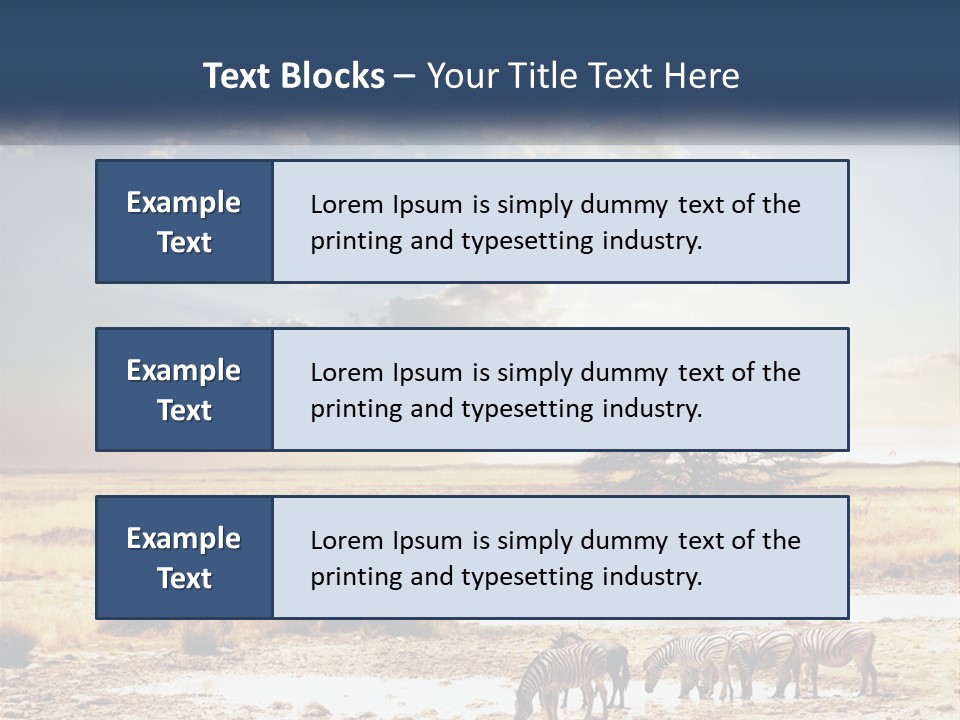 A Group Of Elephants In A Field With A Tree In The Background PowerPoint Template