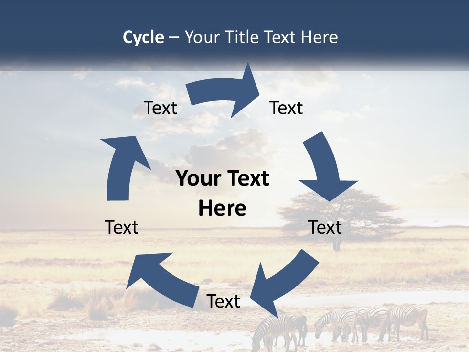 A Group Of Elephants In A Field With A Tree In The Background PowerPoint Template