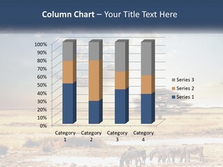 A Group Of Elephants In A Field With A Tree In The Background PowerPoint Template