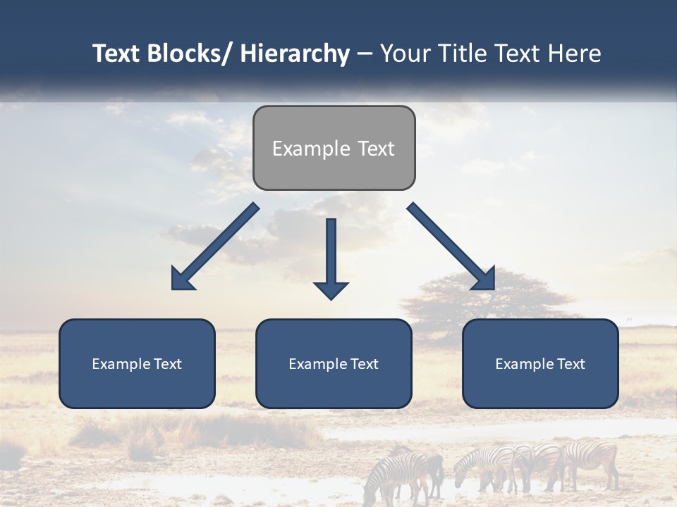 A Group Of Elephants In A Field With A Tree In The Background PowerPoint Template