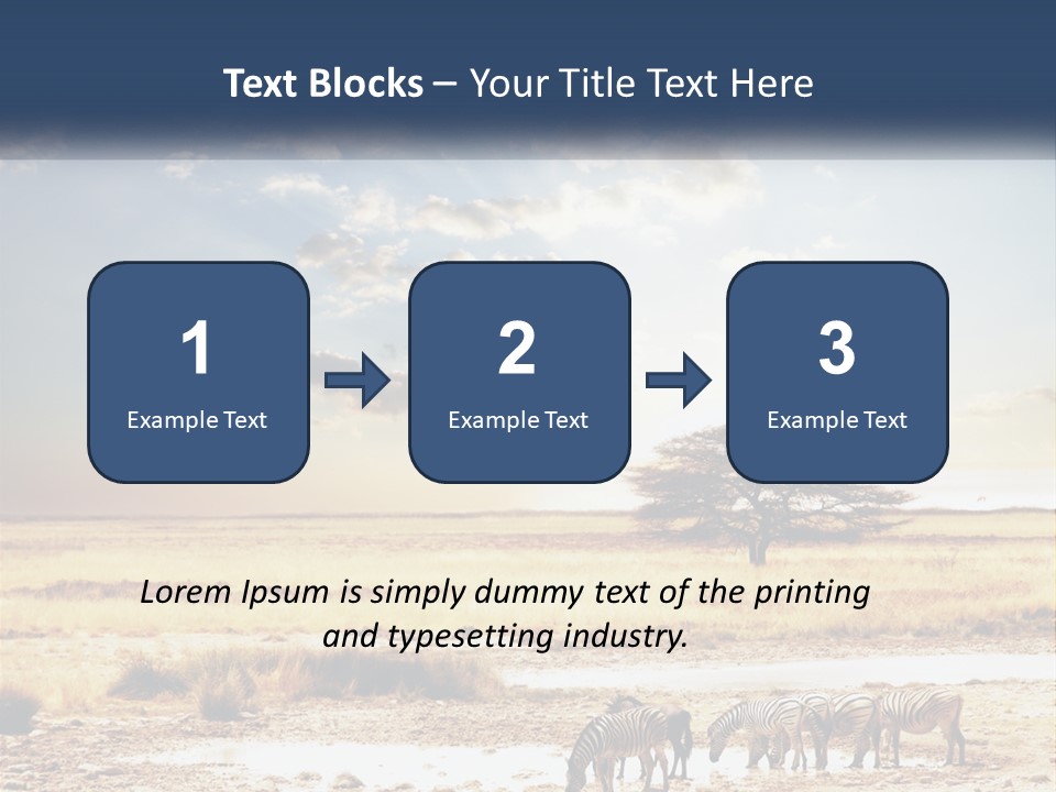 A Group Of Elephants In A Field With A Tree In The Background PowerPoint Template