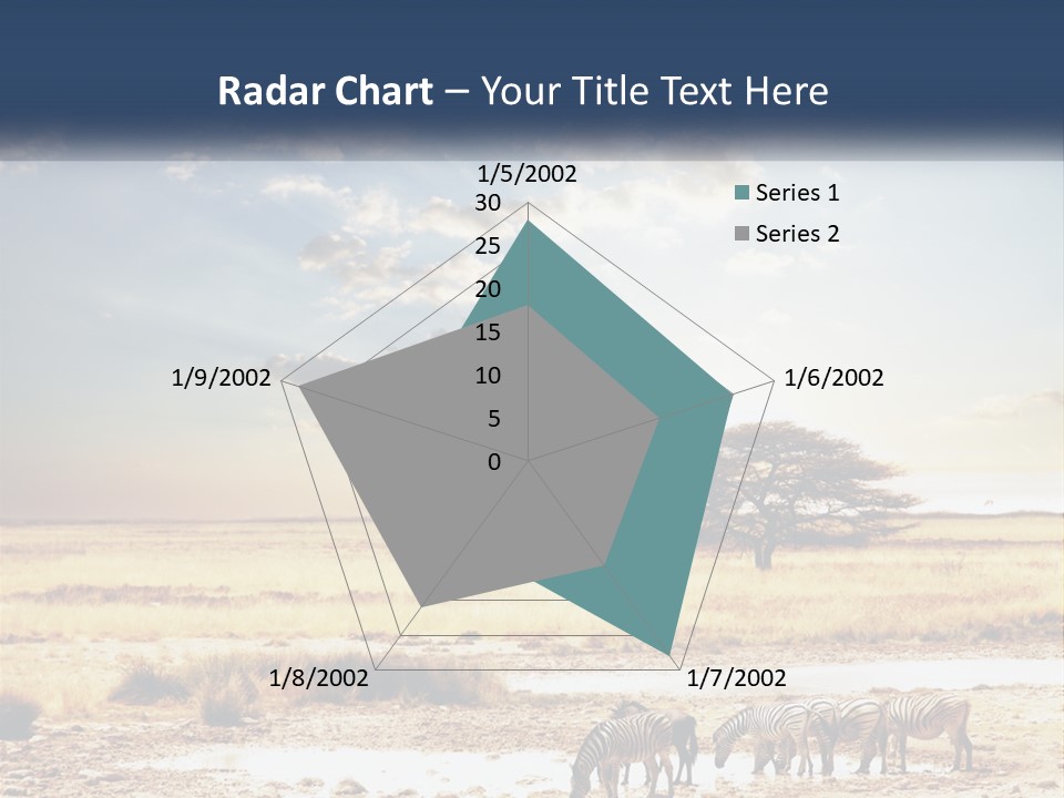 A Group Of Elephants In A Field With A Tree In The Background PowerPoint Template