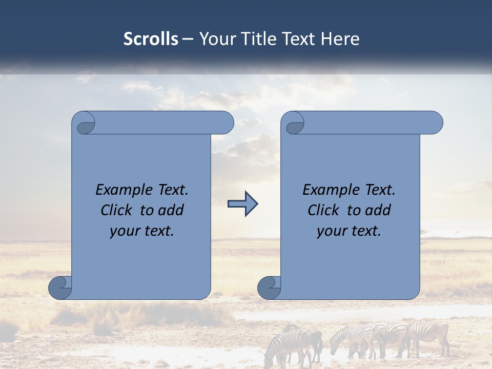 A Group Of Elephants In A Field With A Tree In The Background PowerPoint Template