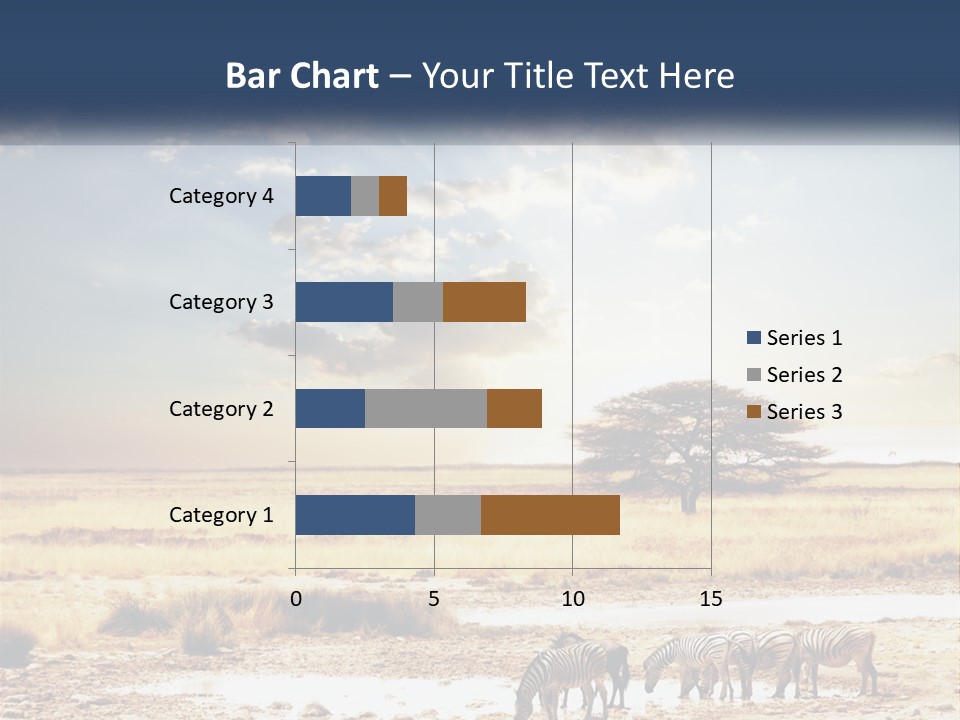 A Group Of Elephants In A Field With A Tree In The Background PowerPoint Template