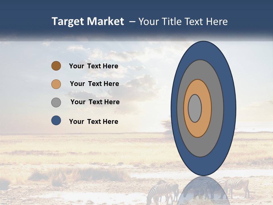 A Group Of Elephants In A Field With A Tree In The Background PowerPoint Template