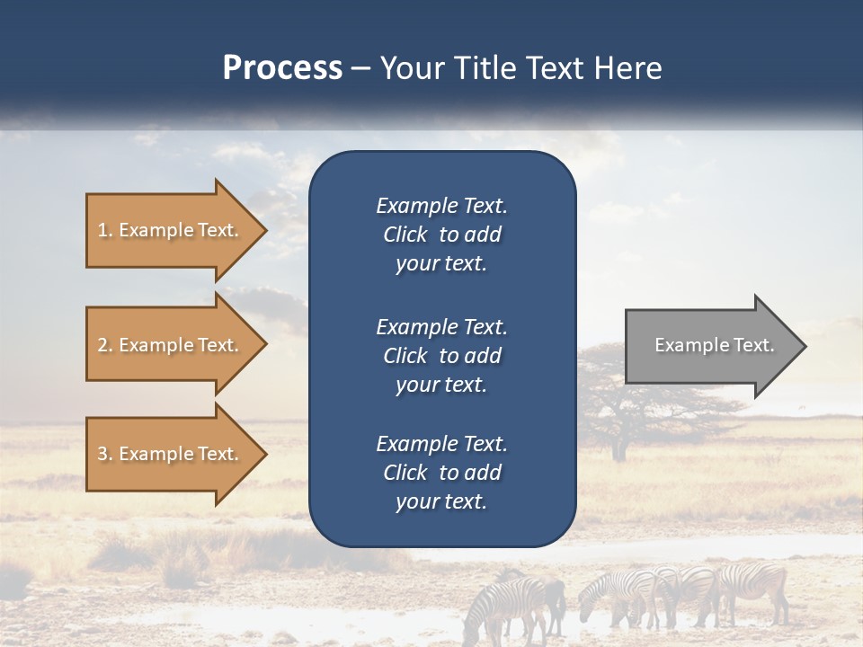 A Group Of Elephants In A Field With A Tree In The Background PowerPoint Template
