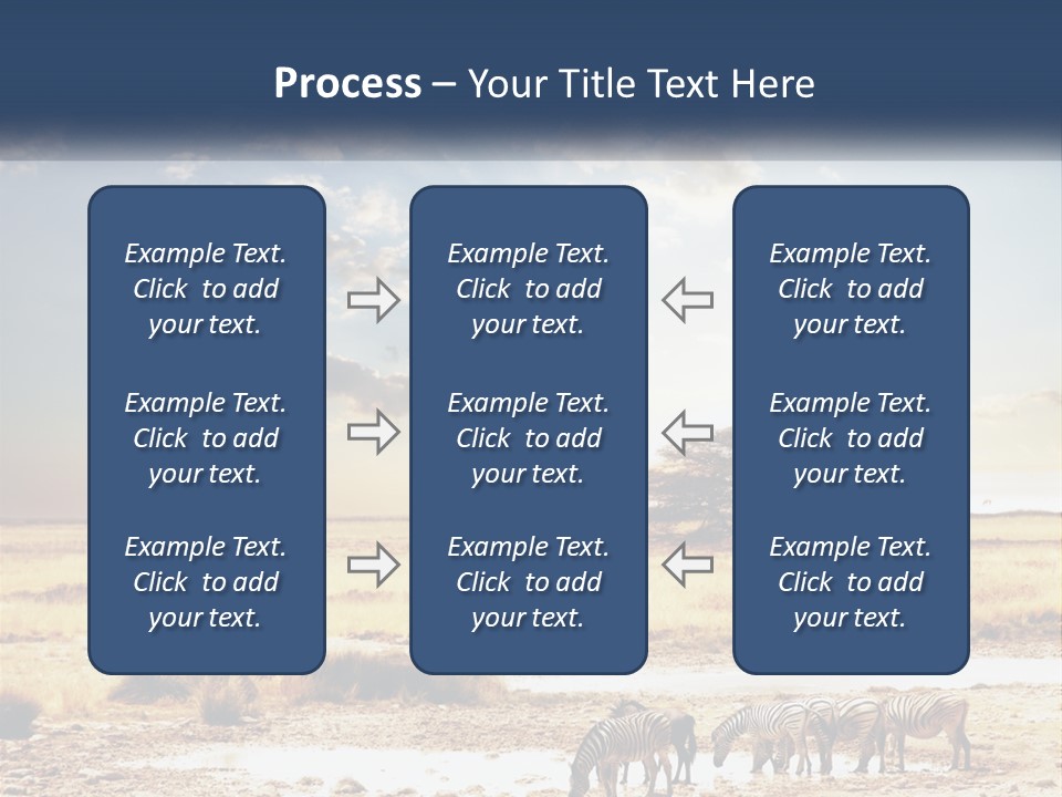 A Group Of Elephants In A Field With A Tree In The Background PowerPoint Template