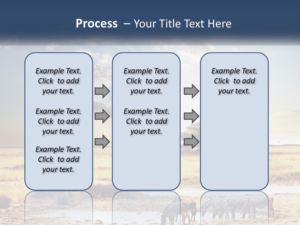A Group Of Elephants In A Field With A Tree In The Background PowerPoint Template