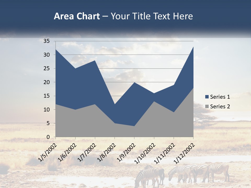 A Group Of Elephants In A Field With A Tree In The Background PowerPoint Template