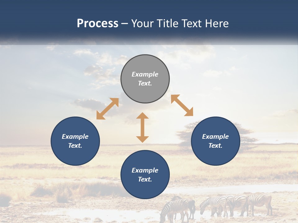A Group Of Elephants In A Field With A Tree In The Background PowerPoint Template
