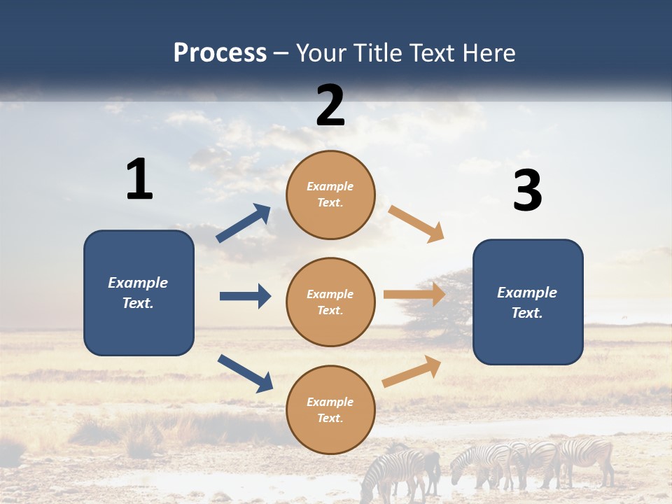 A Group Of Elephants In A Field With A Tree In The Background PowerPoint Template