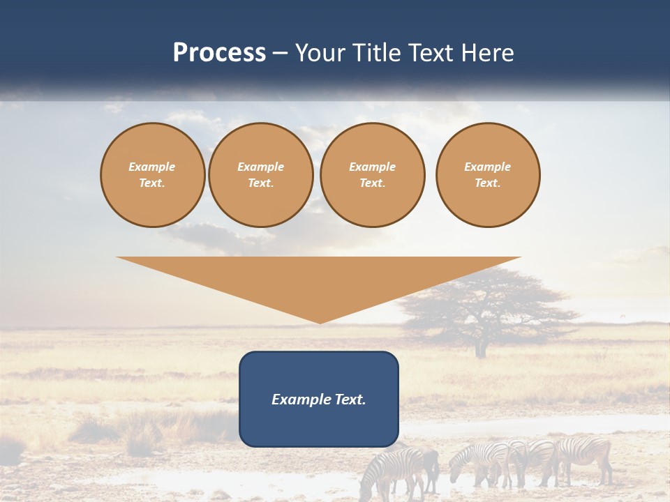 A Group Of Elephants In A Field With A Tree In The Background PowerPoint Template