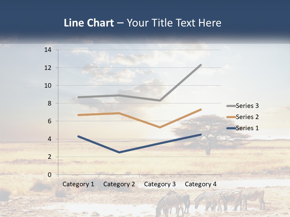 A Group Of Elephants In A Field With A Tree In The Background PowerPoint Template