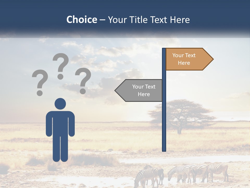 A Group Of Elephants In A Field With A Tree In The Background PowerPoint Template