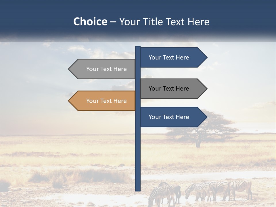 A Group Of Elephants In A Field With A Tree In The Background PowerPoint Template