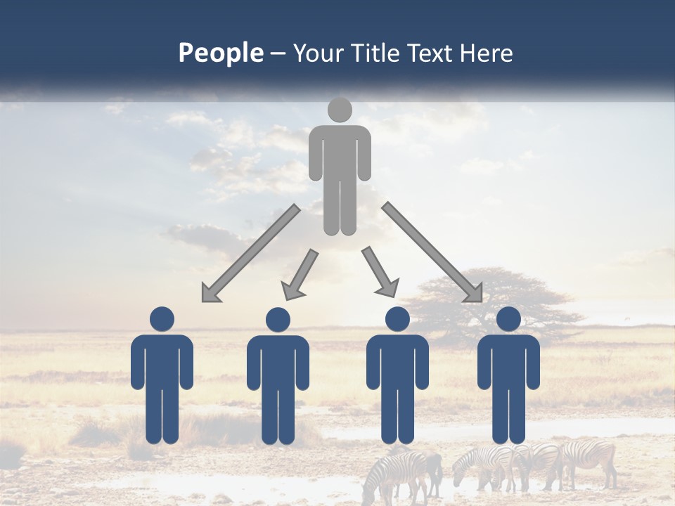 A Group Of Elephants In A Field With A Tree In The Background PowerPoint Template