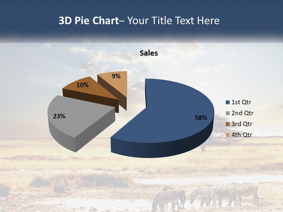 A Group Of Elephants In A Field With A Tree In The Background PowerPoint Template